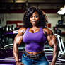 Jenae, the muscular mechanic