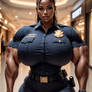 Raven, The Busty And Muscular Security Officer