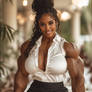 Busty Muscular Waitress at The Cuban Restaurant 2