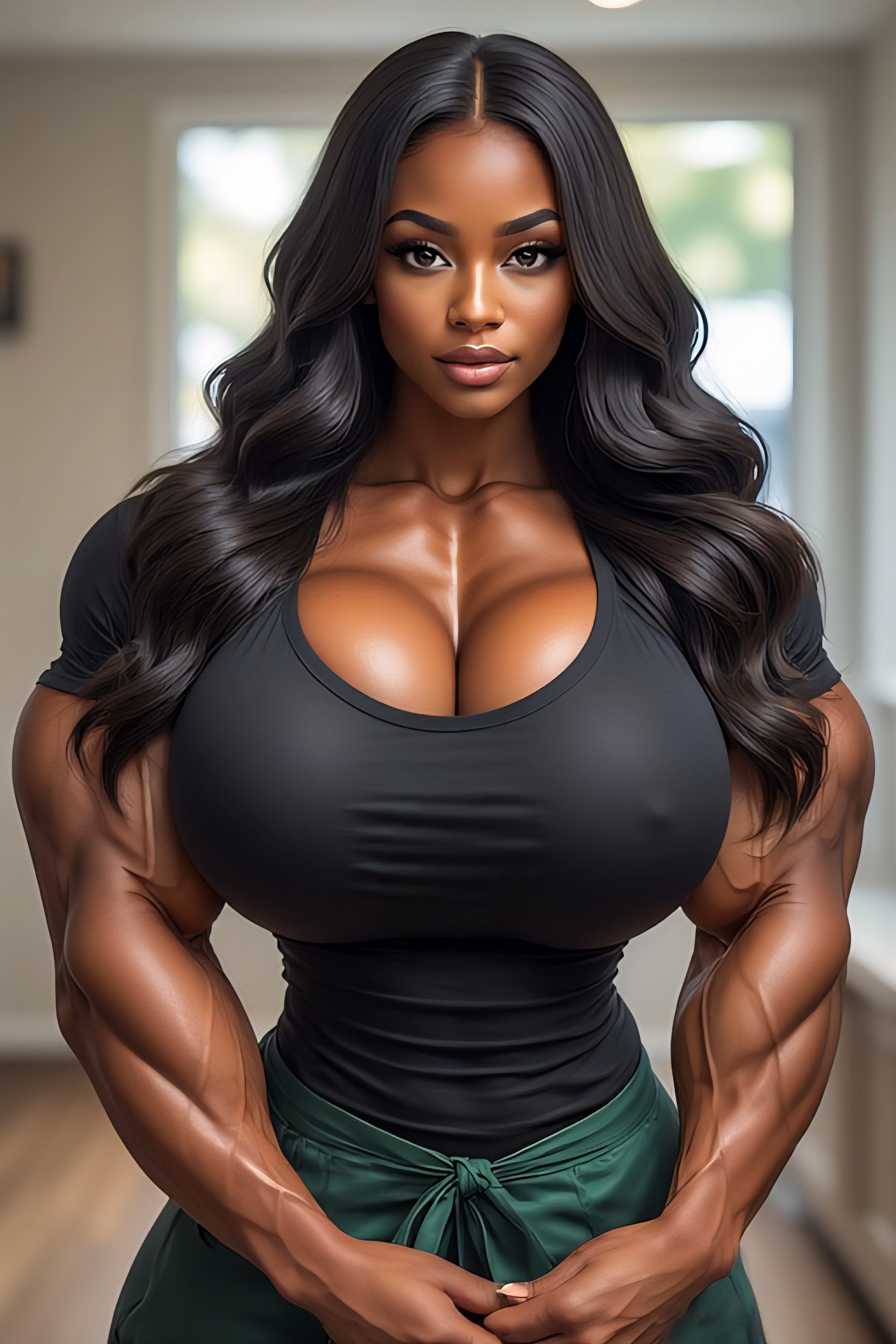 Busty Muscular Barista 3