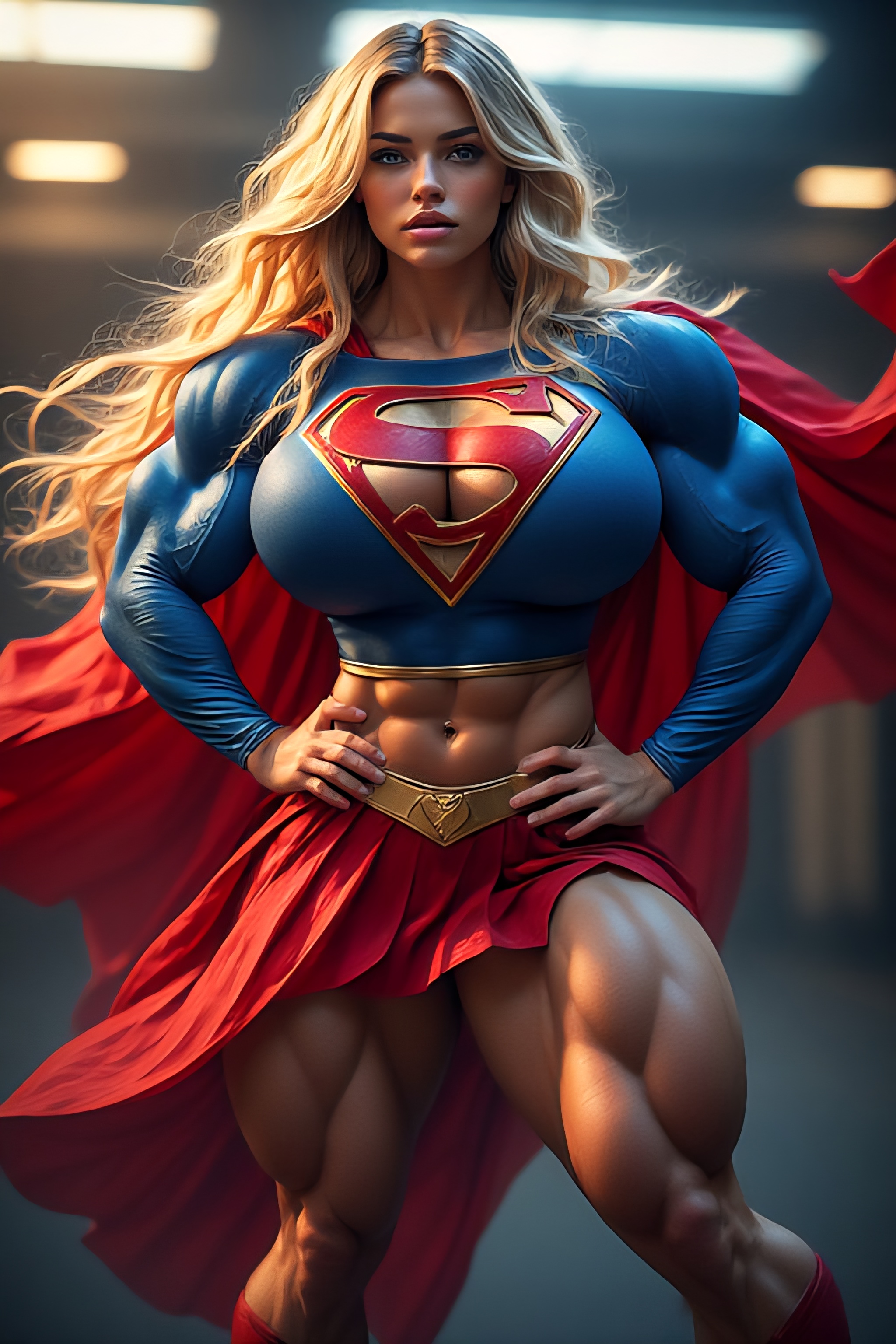 Busty Muscular Super Girl 11