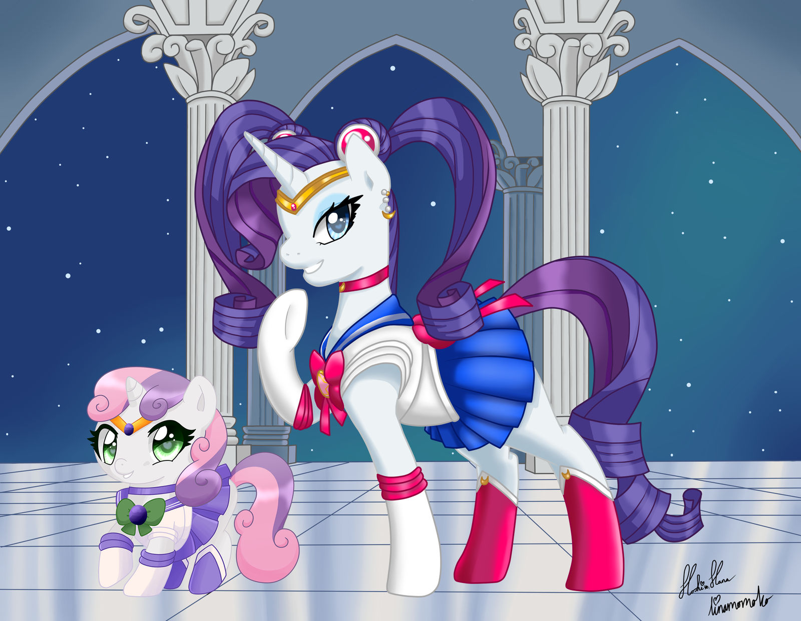 Sailor Rarity and Sailor Sweetie Belle