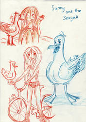 Sunny and the Seagull - Sketch