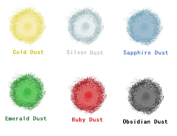 Dust Colours Names All the Dust by RoseVelvetGoldz on DeviantArt