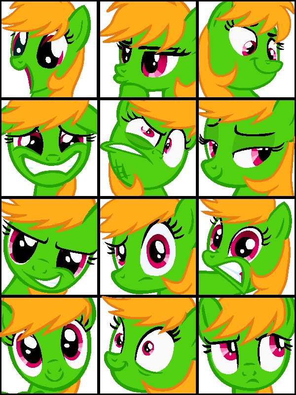 Neon Star Facial Expressions