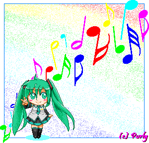 Pixelated Chibi - Hatsune Miku