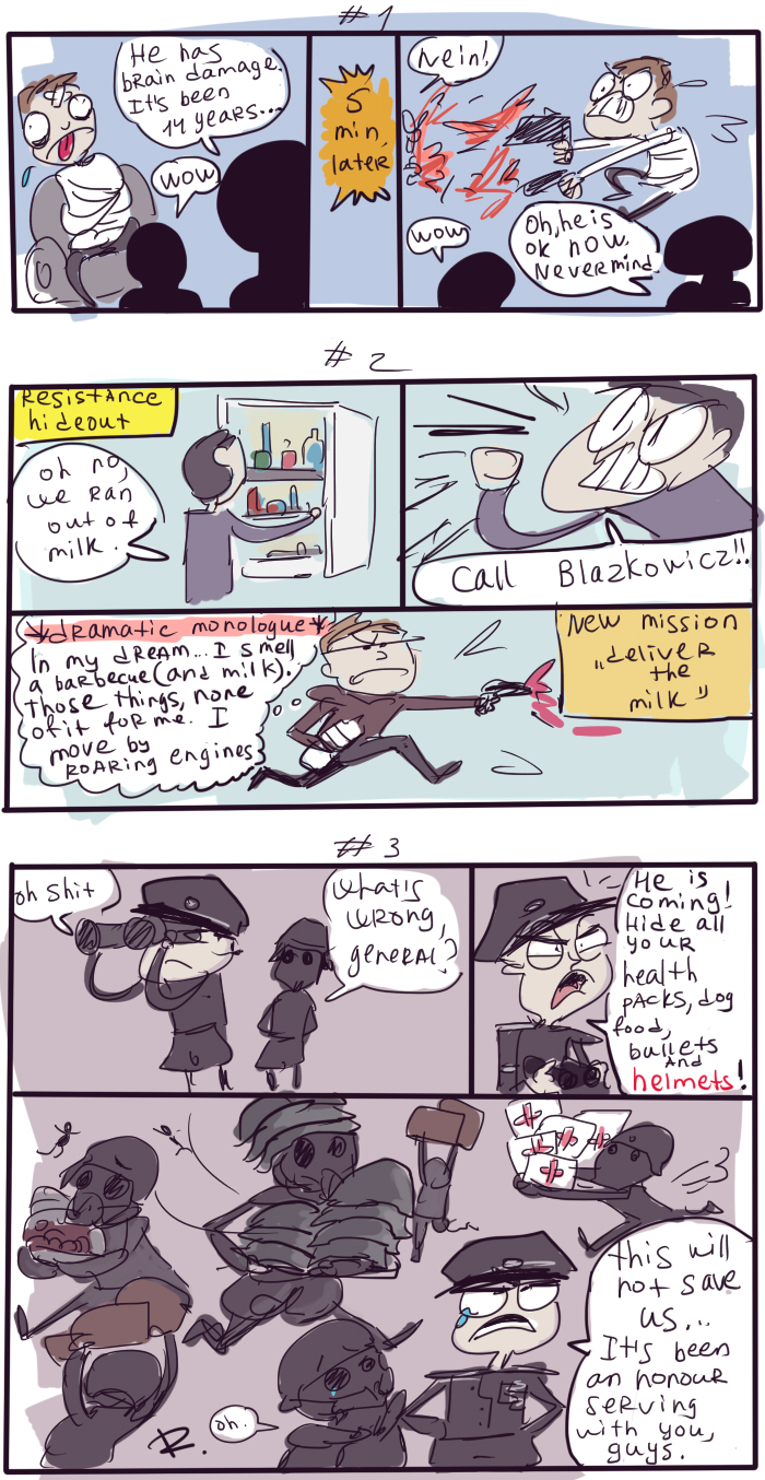 Wolfenstein: The New Order, doodles 2-4