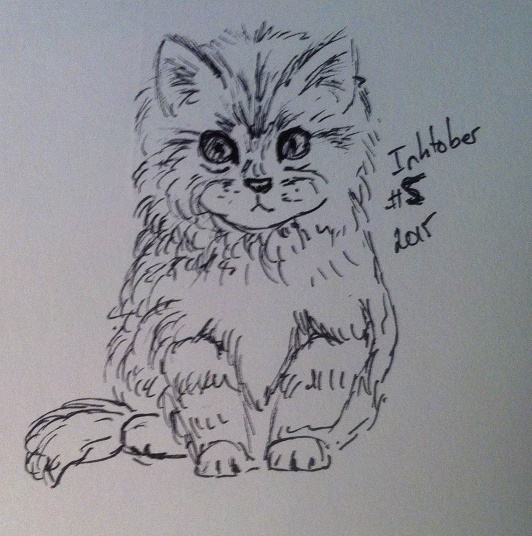 Inktober 5 - kitteh of doom