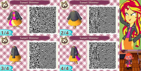 Animal Crossing: New Leaf QR Code - Sunset Shimmer