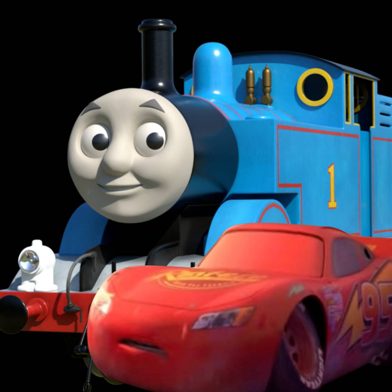 Thomas And Lightning McQueen By PrincessFireball6 On DeviantArt thomas-and-lightning-mcqueen-by-princessfireball6-on-deviantart
