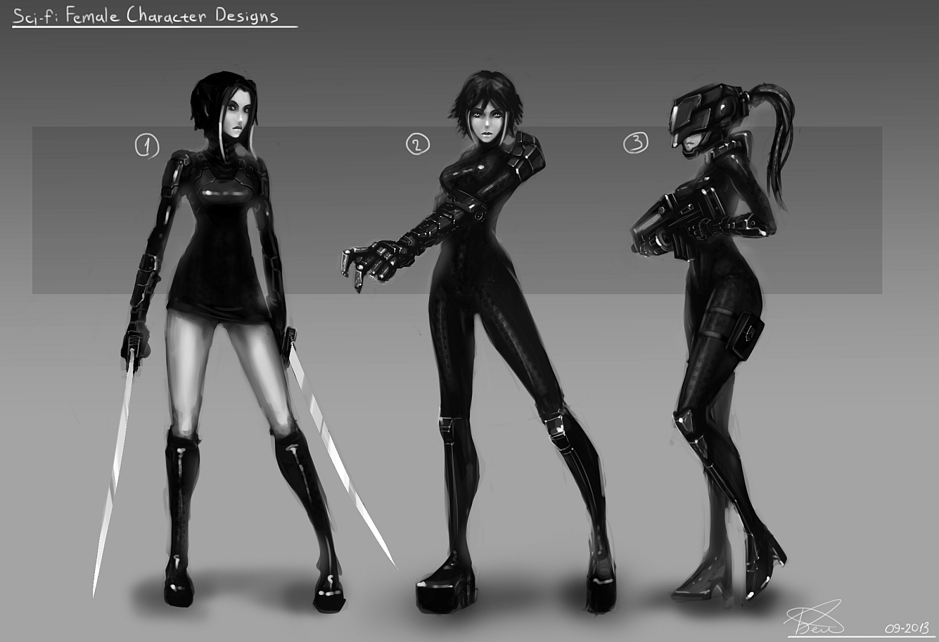 Sci Fi Girls Designs By Brobossa On Deviantart