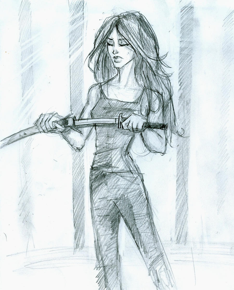 Lily with a sword
