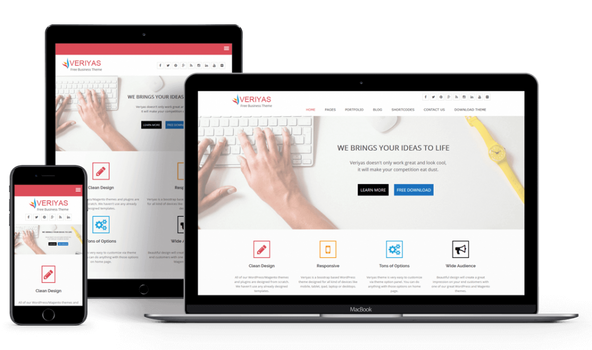 Veriyas Free Business Responsive WordPress Theme