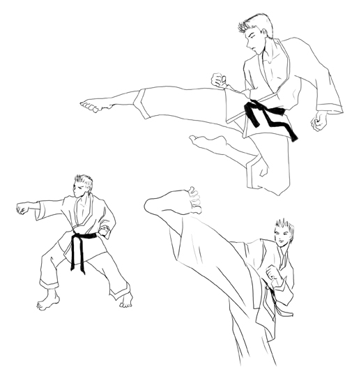 Karate sketches by telophase on DeviantArt