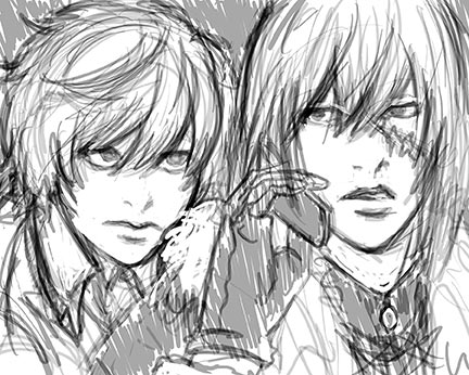 Mello and Near Sketch