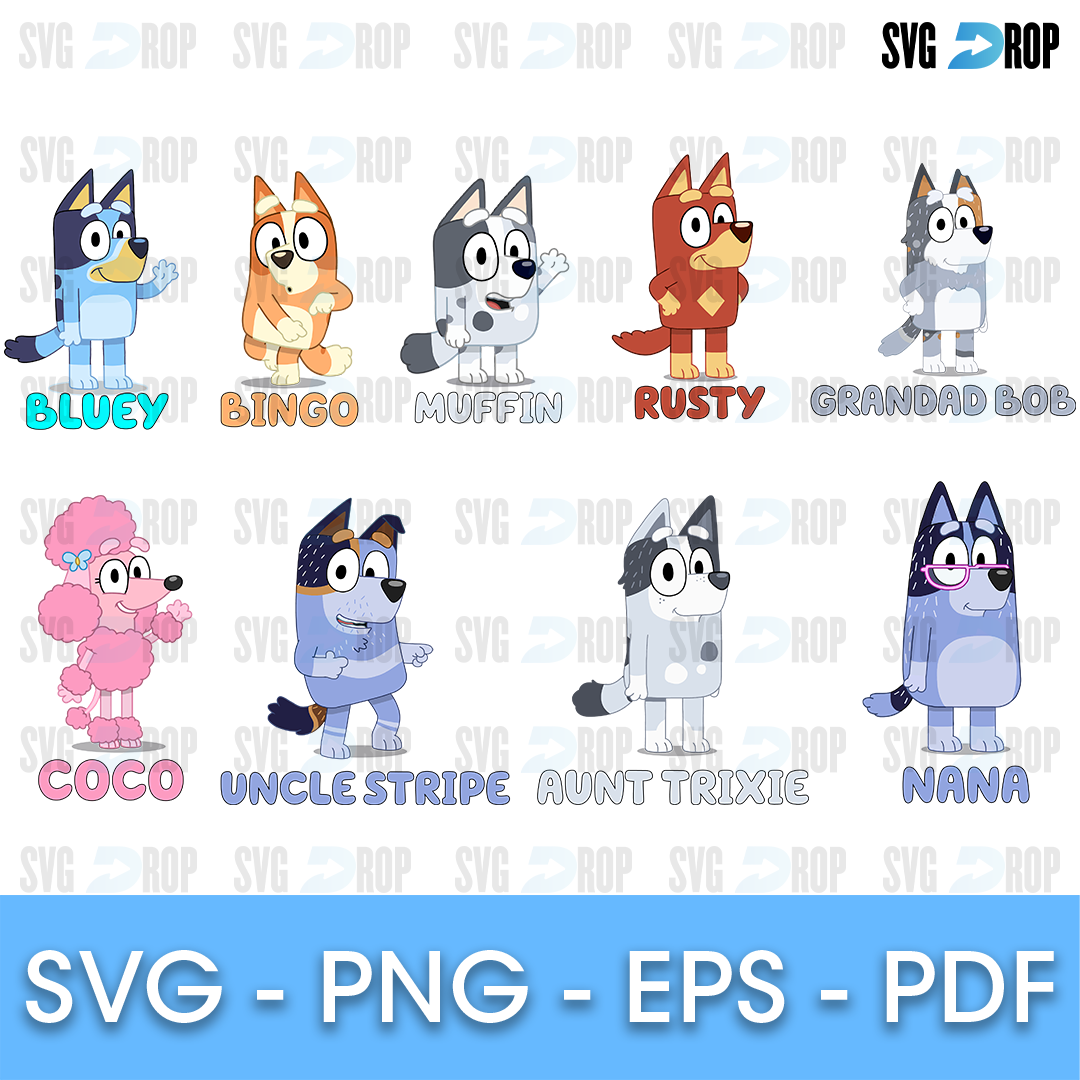 Bluey SVG by svgdrop on DeviantArt