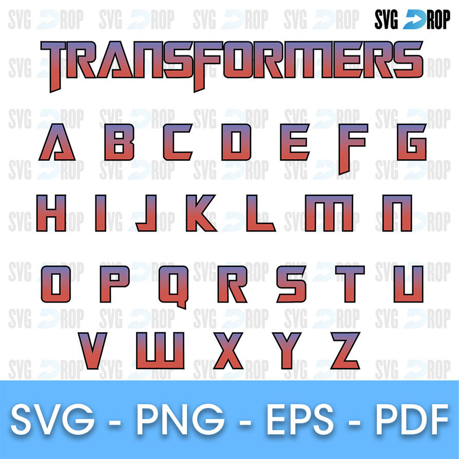 Transformers Font SVG by svgdrop on DeviantArt