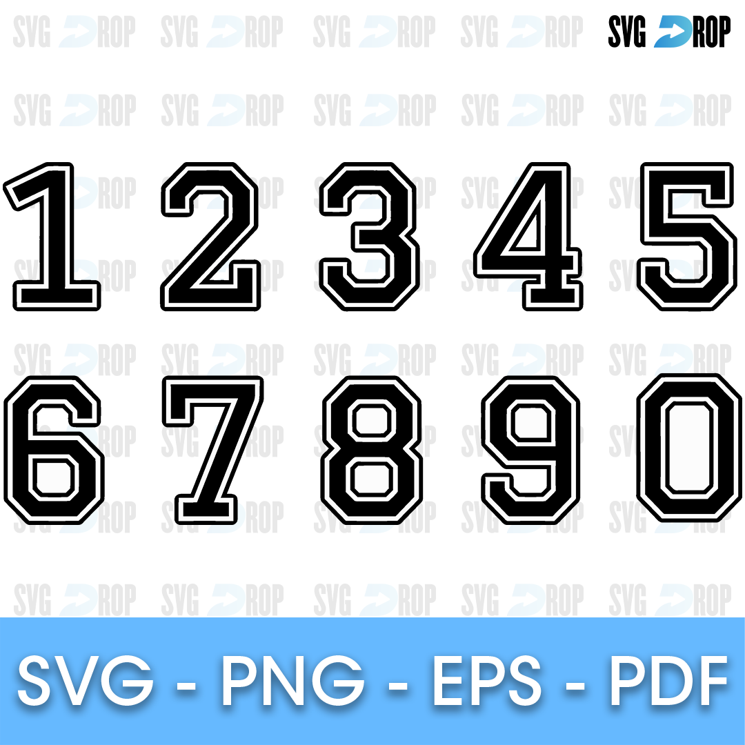 Jersey Numbers SVG by svgdrop on DeviantArt