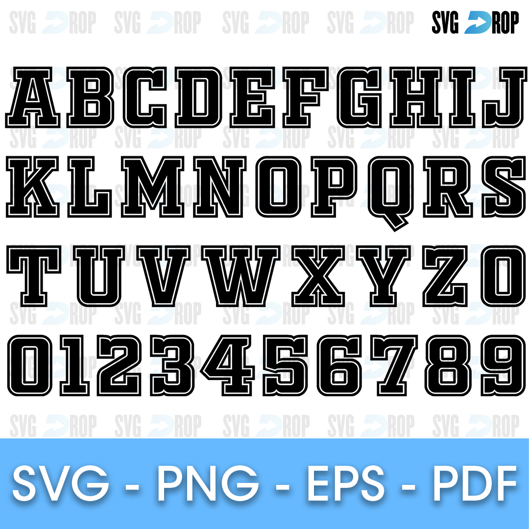 NFL Varsity Font SVG by svgdrop on DeviantArt