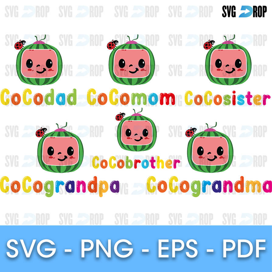 Cocomelon Family SVG by svgdrop on DeviantArt
