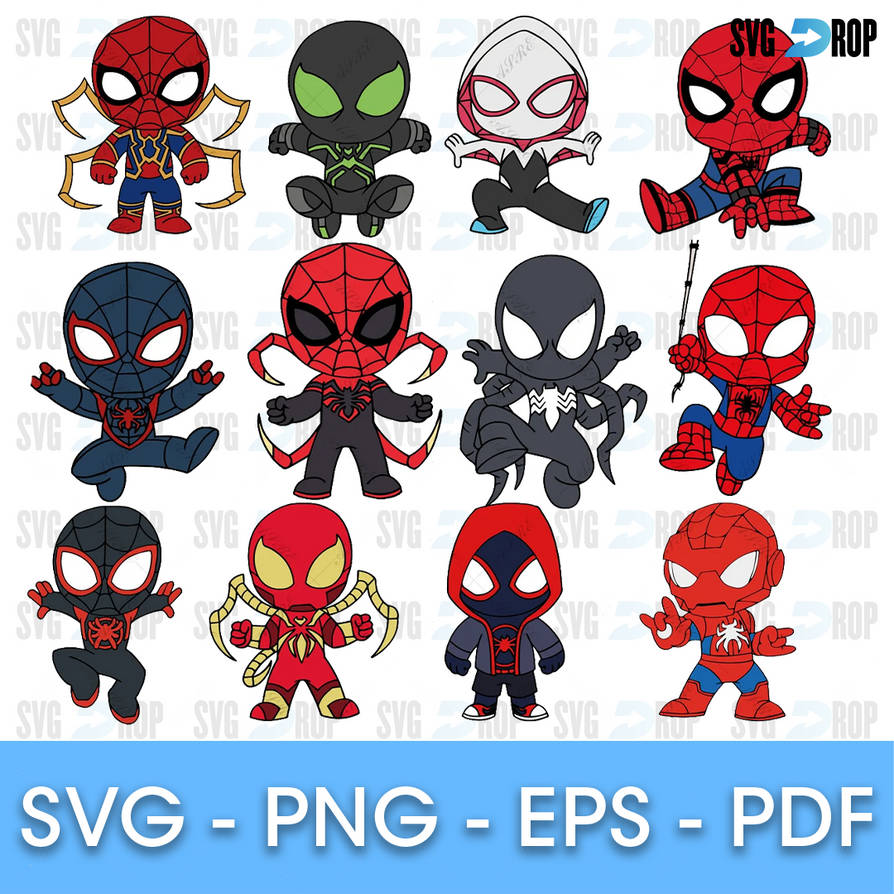 Spiderman Bundle SVG by svgdrop on DeviantArt