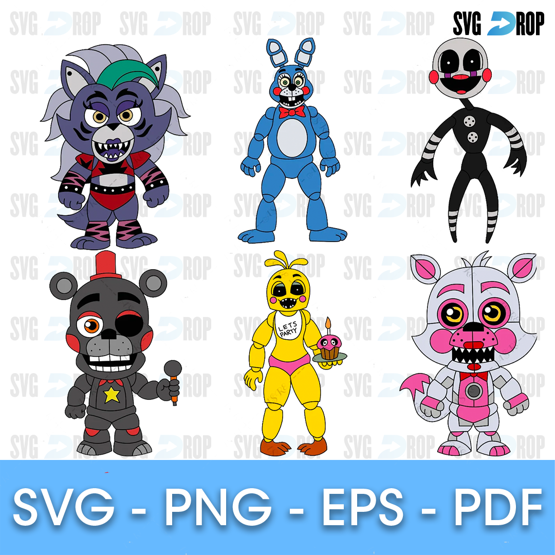 FNAF Characters SVG - Free FNAF Characters SVG Download