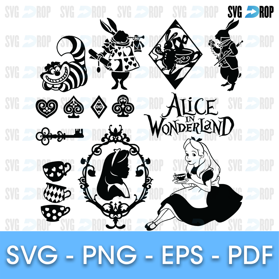Alice Falling Svg Alice in Wonderland SVG by svgdrop on DeviantArt