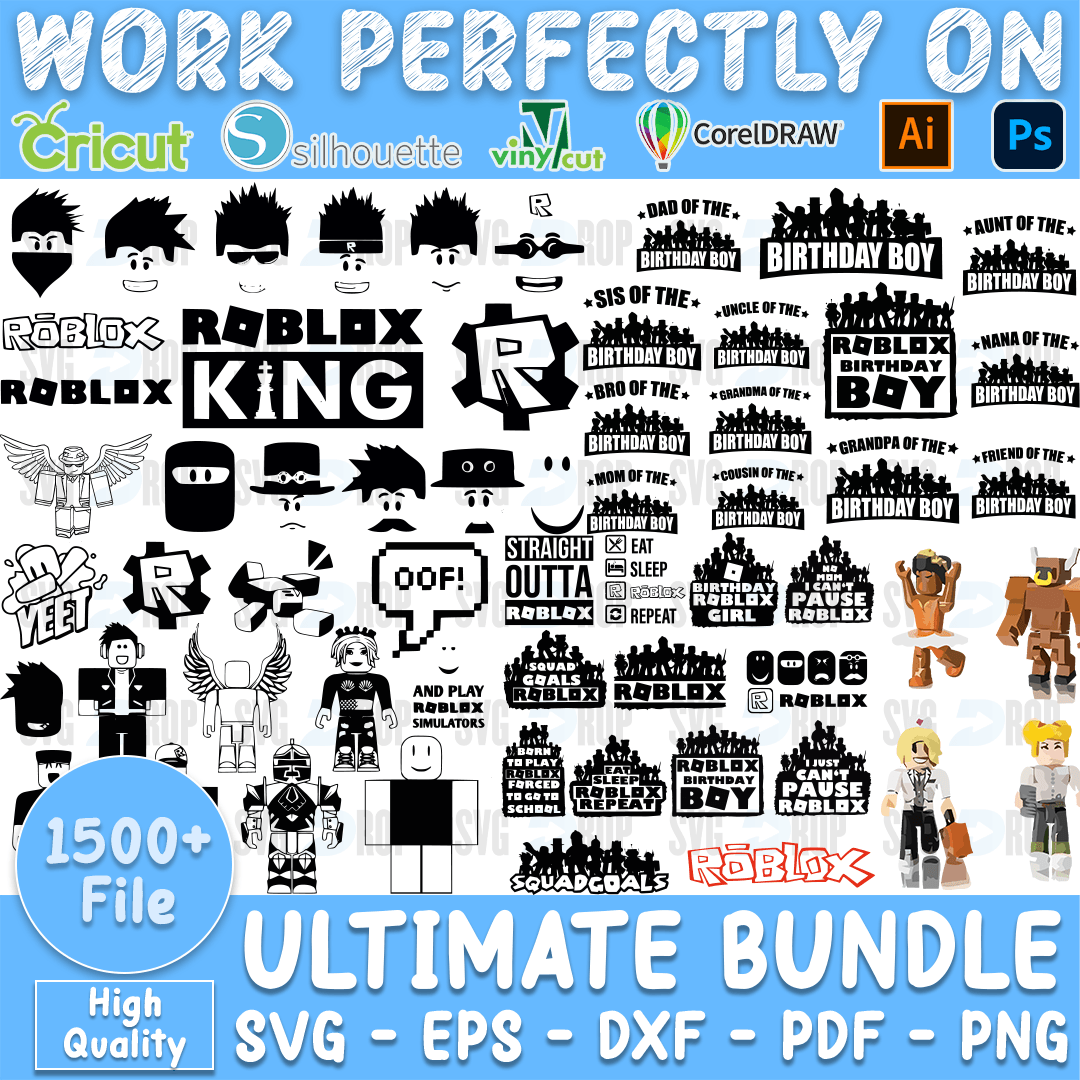 Roblox SVG Bundle, Roblox Font, Gaming Svg Files for Cricut - Instant