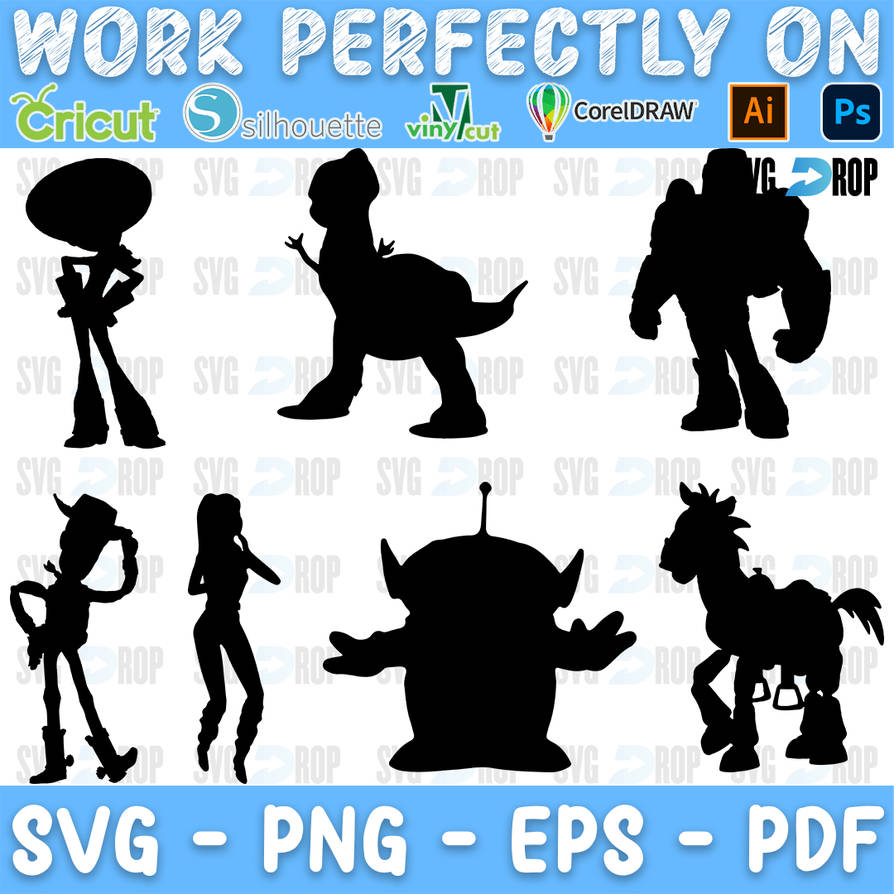 Toy Story Silhouette Bundle SVG By Svgdrop On DeviantArt toy-story-silhouette-bundle-svg-by-svgdrop-on-deviantart