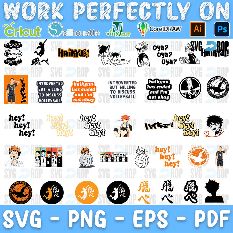Haikyuu Bundle SVG by svgdrop on DeviantArt