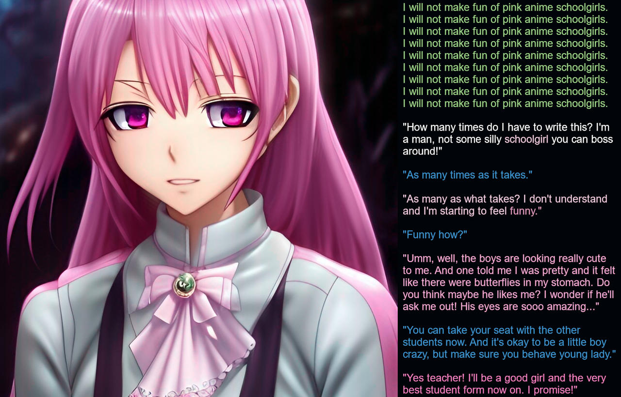 Pink Anime Schoolgirl - TG Caption (AR, Mental) by Vezli on DeviantArt