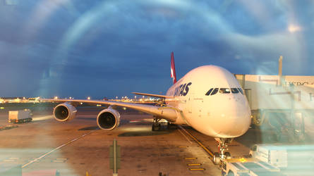 Qantas A380 at Singapore