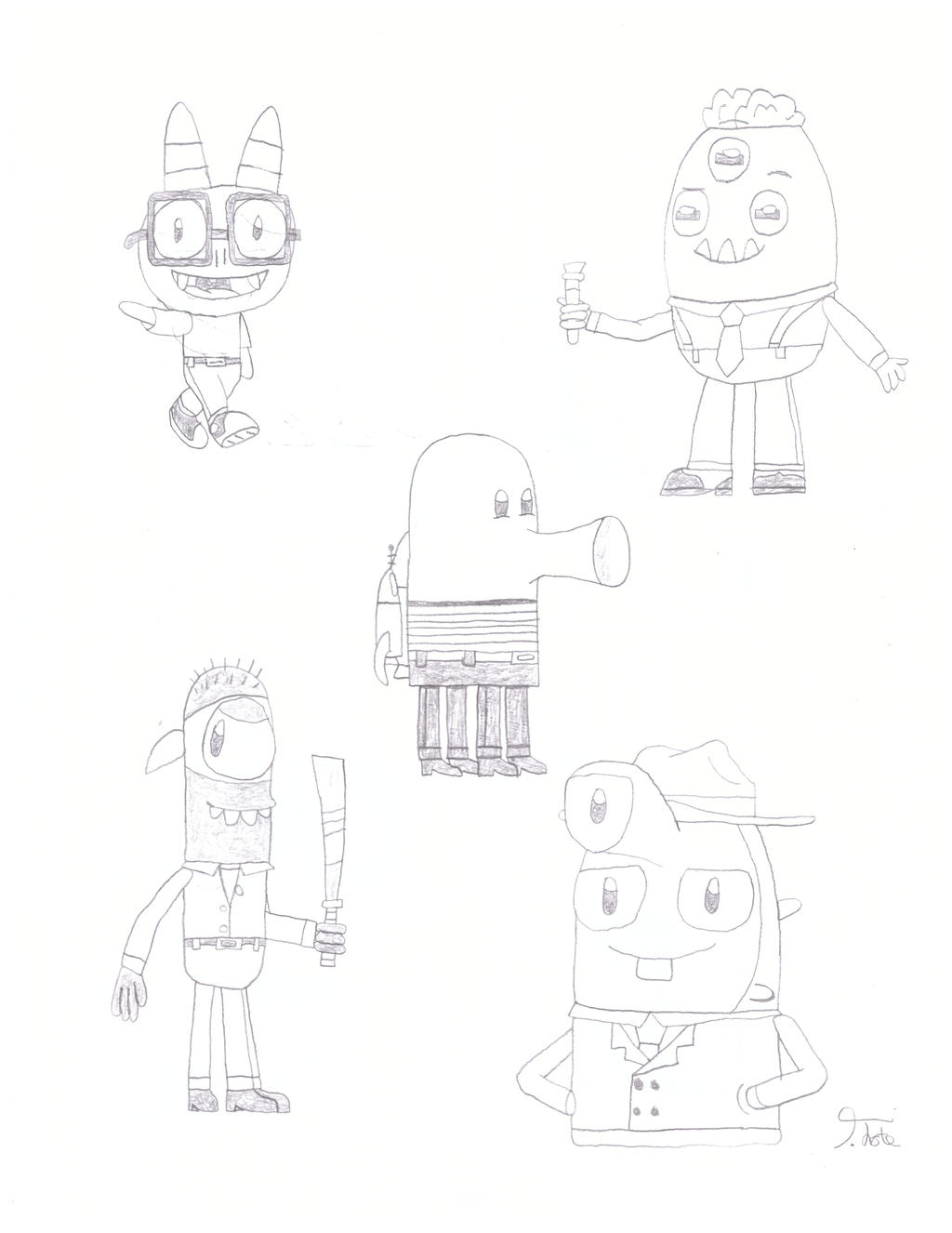 Doodle Jump Characters (1950s style and OC) by tarzanwothaz on DeviantArt