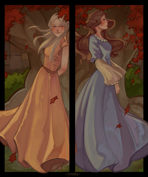 Young Rhaenyra Targaryen and Alicent Hightower