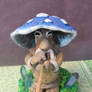 Incense Burner Fantasy Mushroom Dude Polymer Clay