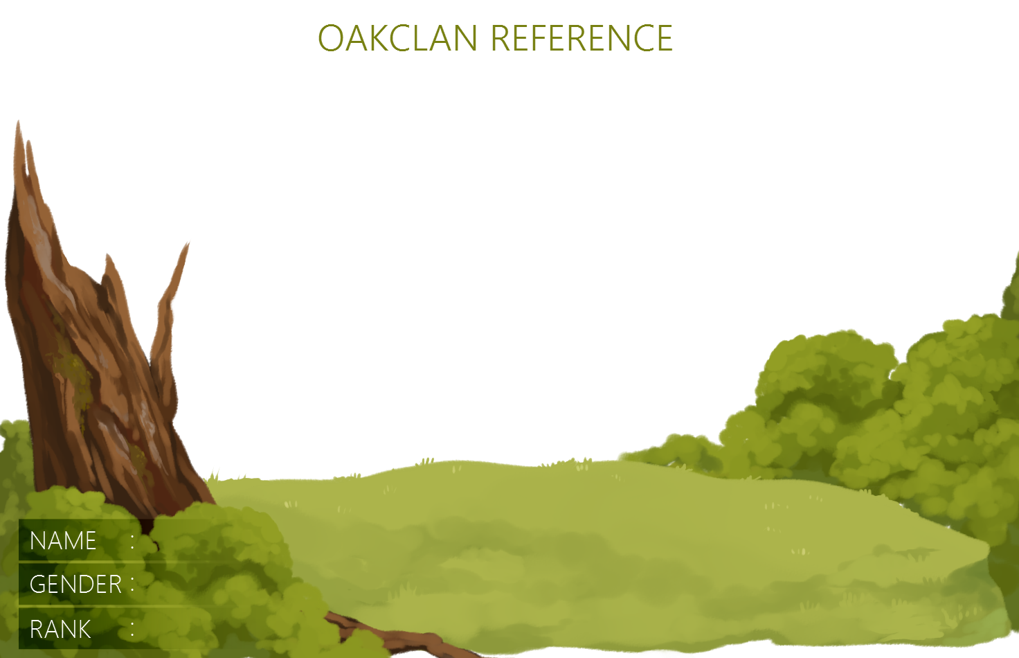 OakClan Application Sheet