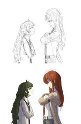 Kurisu and Maho