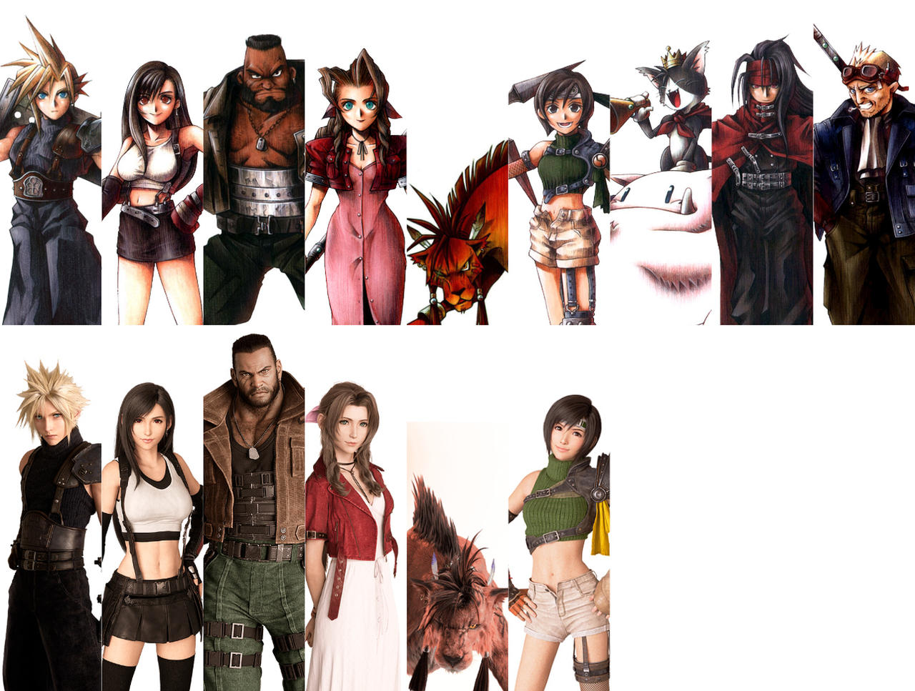 Ff 7 Roster FF7 and FF7R Characters by DanteAce69 on DeviantArt