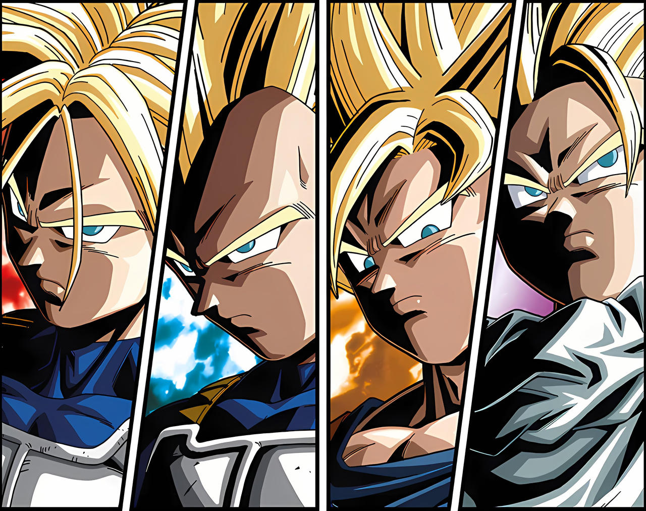 Trunks Vegeta Goku Gohan by DanteAce69 on DeviantArt