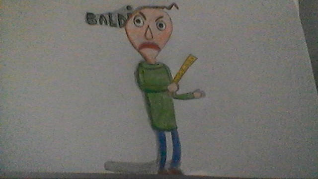 Baldi Drawing With Color Art by fnaftoons-gamer on DeviantArt