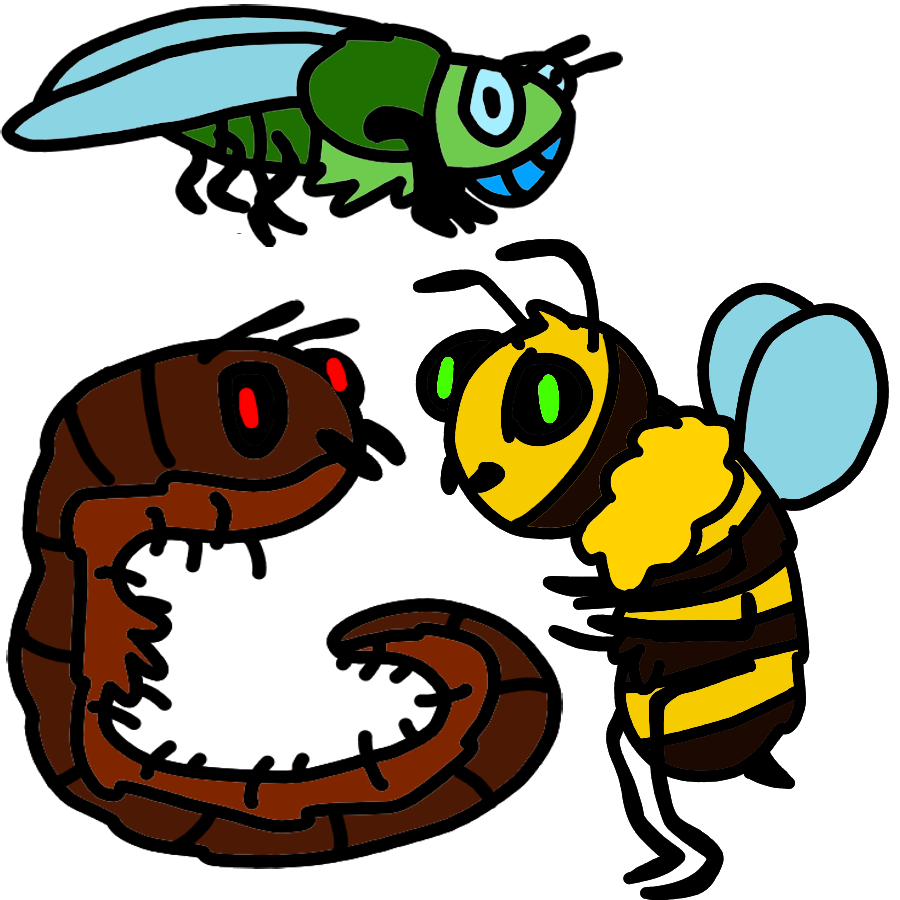 Three Furry Bugs by ToonsTheGamerYT on DeviantArt
