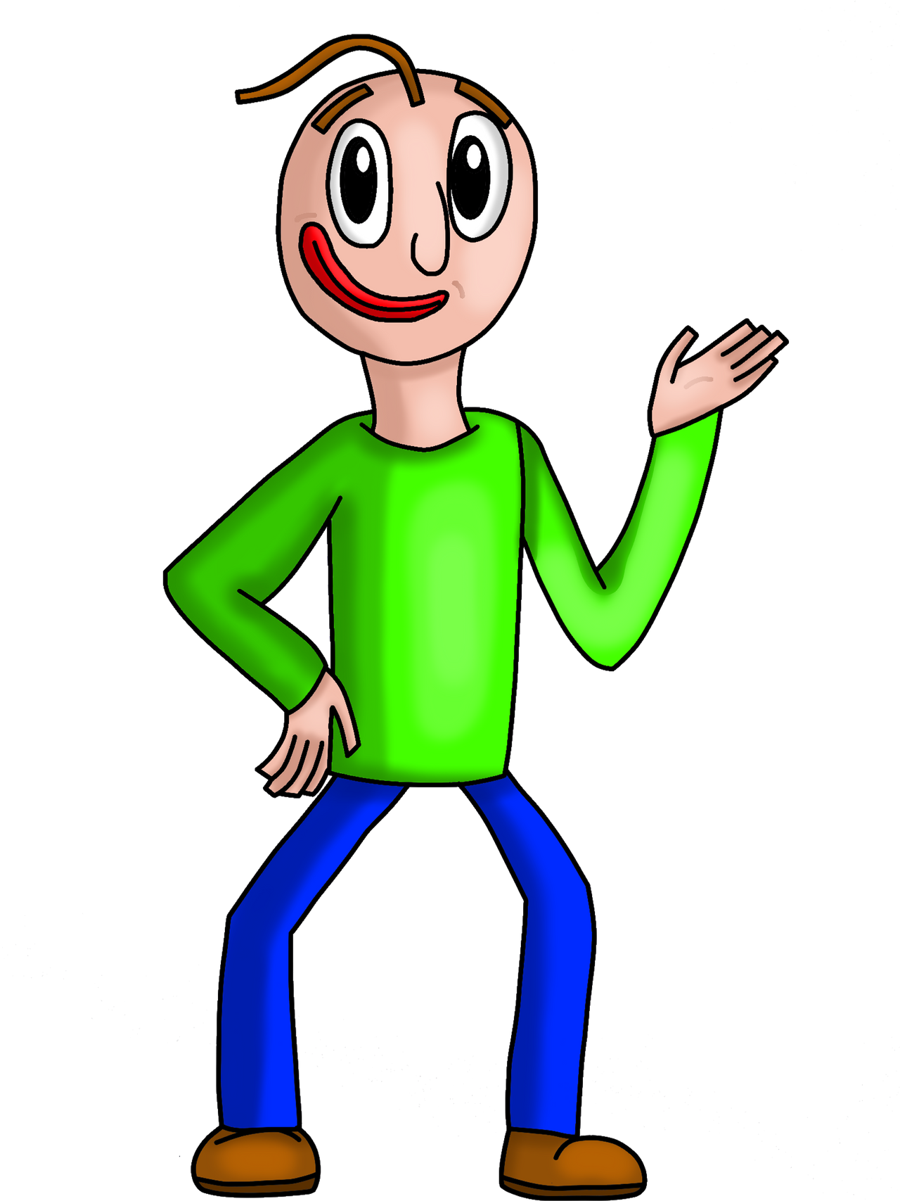 Baldi Pose Shaded Baldi YT by fnaftoons-gamer on DeviantArt