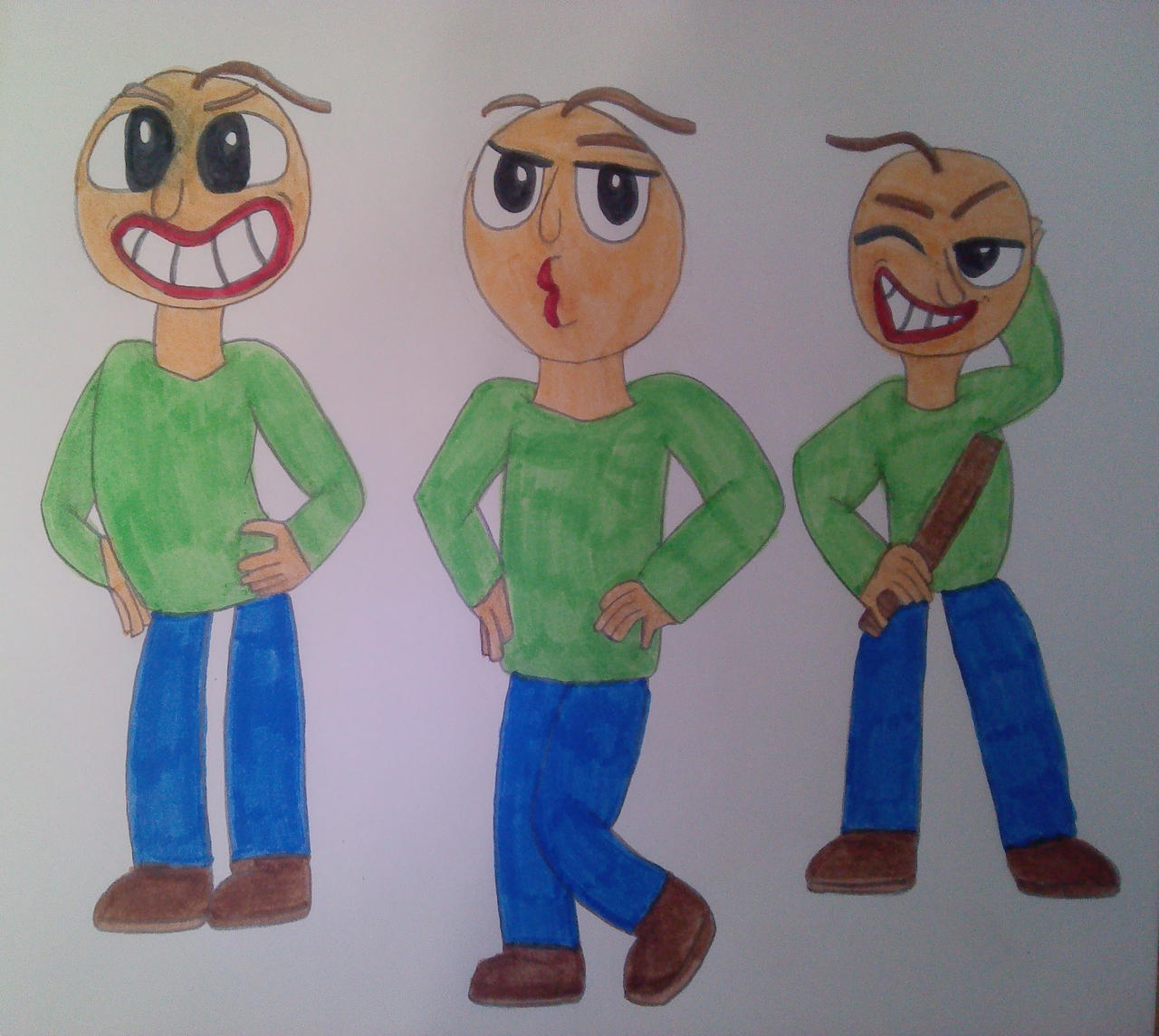 Baldi drawings Practice poses by ToonsTheGamerYT on DeviantArt