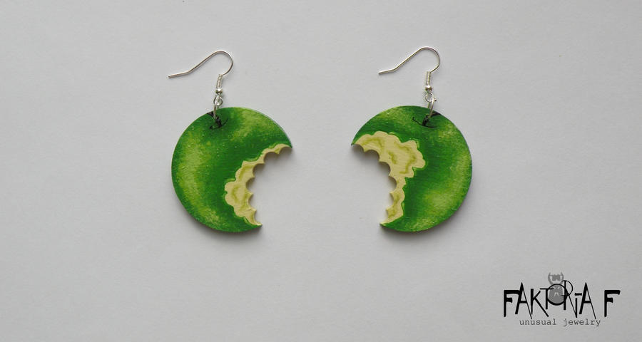 One Bite Apple Earrings