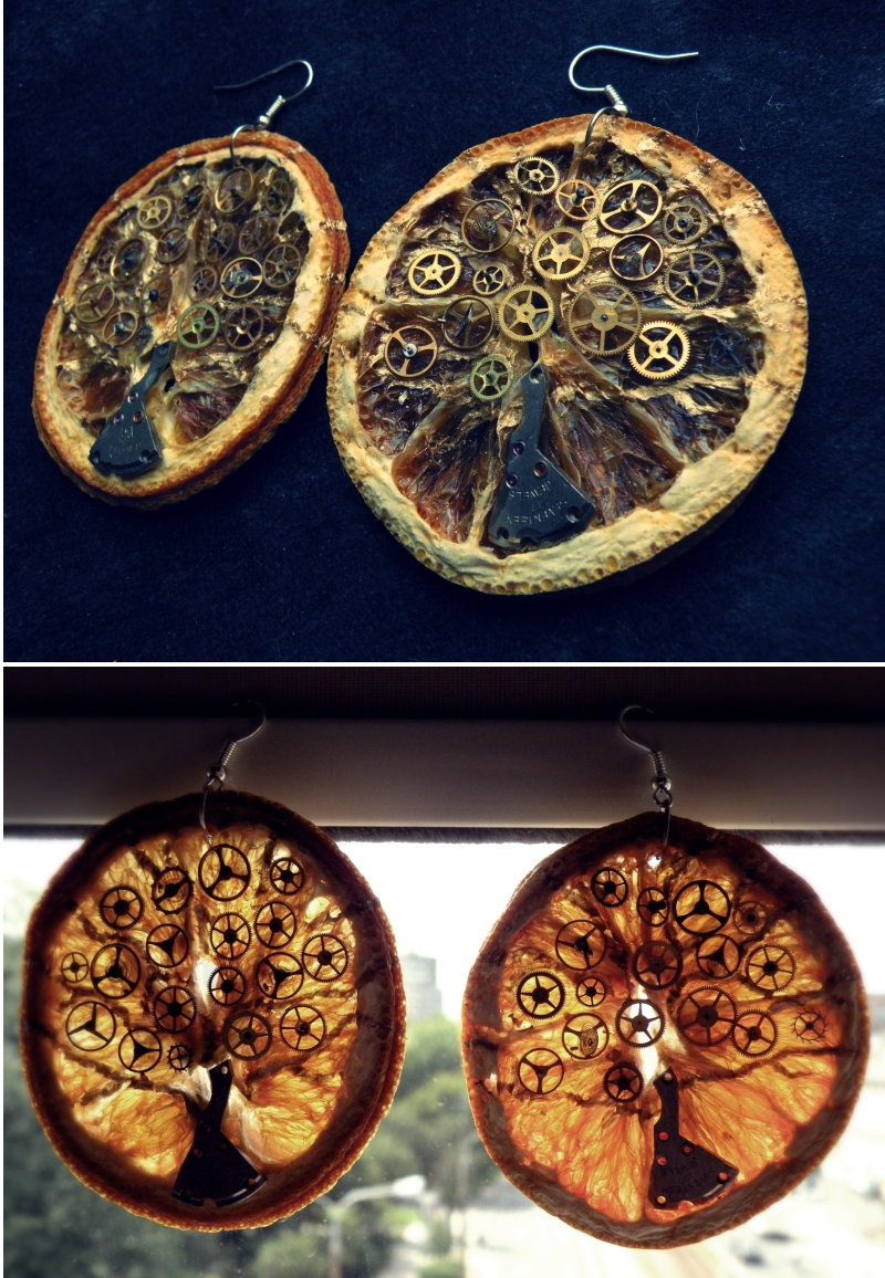 Steampunk tree Earrings