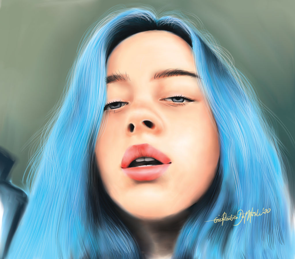 Billie Eilish Blue hair by Yoks5826 on DeviantArt