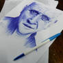 first portrait using ballpoint pen