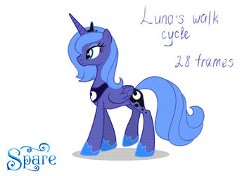 Luna's walk cycle