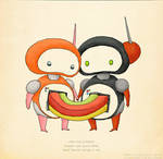 Sushibot Love by pezbananadesign