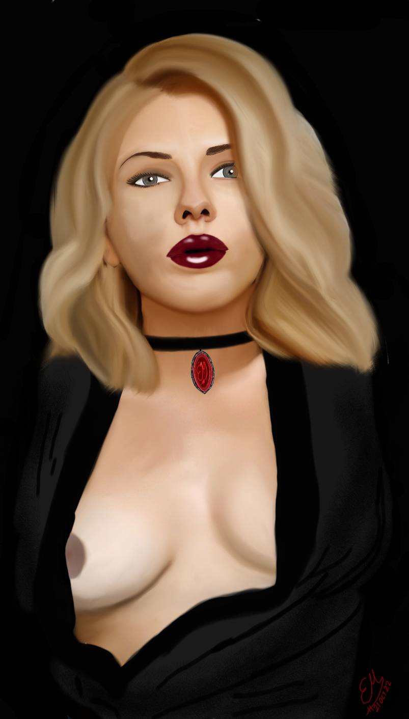 Scarlett Johansson Nip Slip Out of Darkness by ellimor on DeviantArt